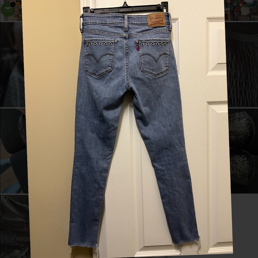 Rare Levis jeans with metal hole rivets